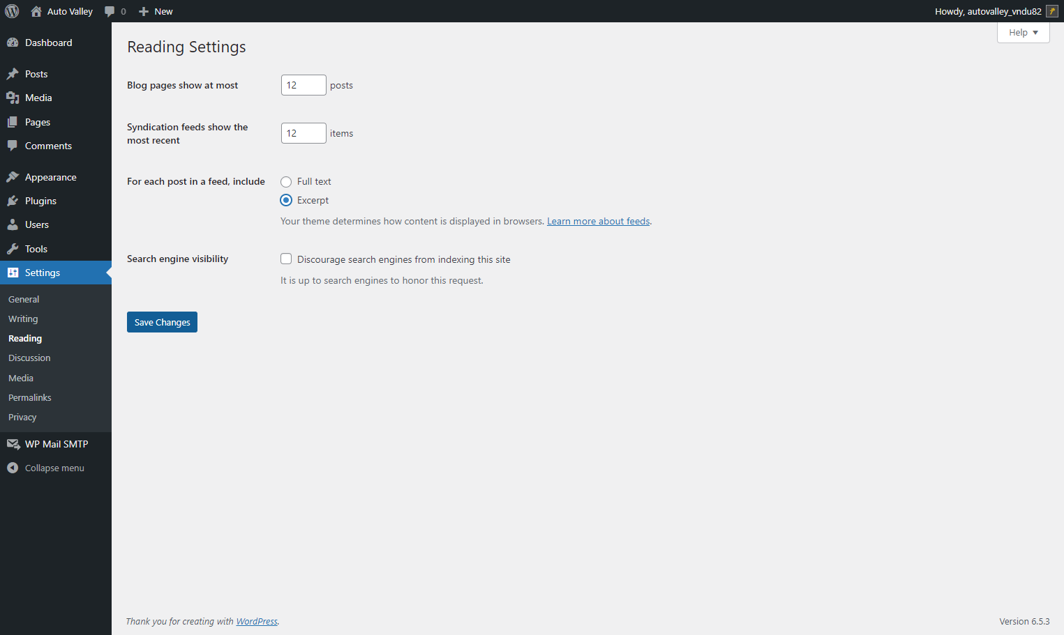 Click on Save Changes