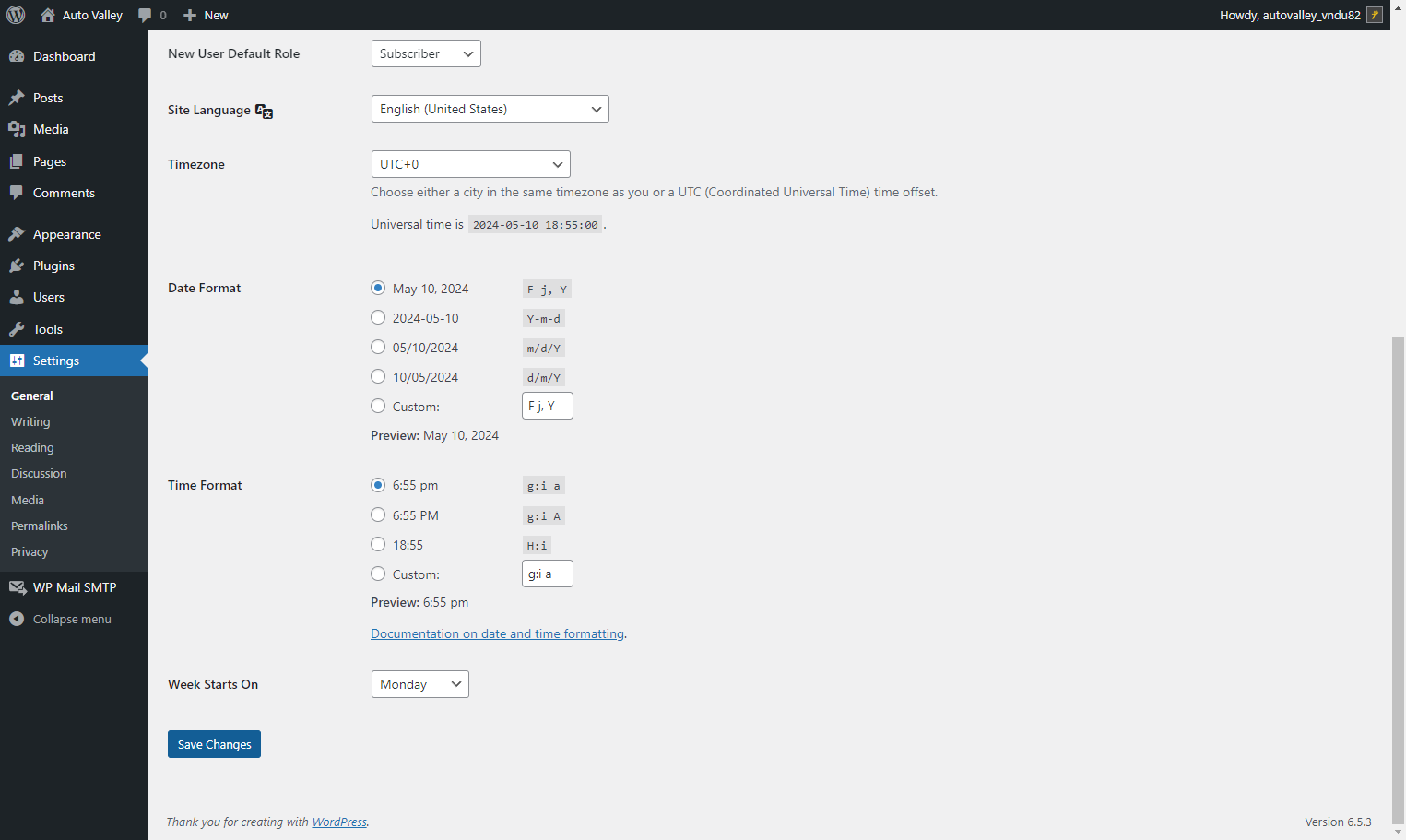 Click on Save Changes