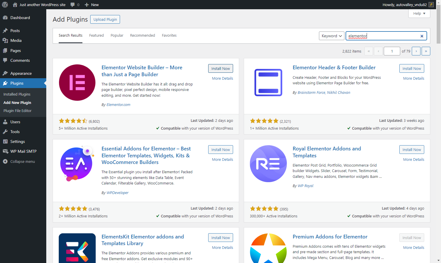 Locate this plugin and Click on Install Now
