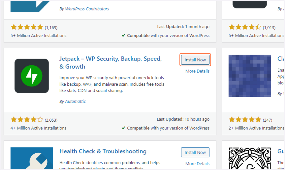 Locate this plugin and click on Install Now