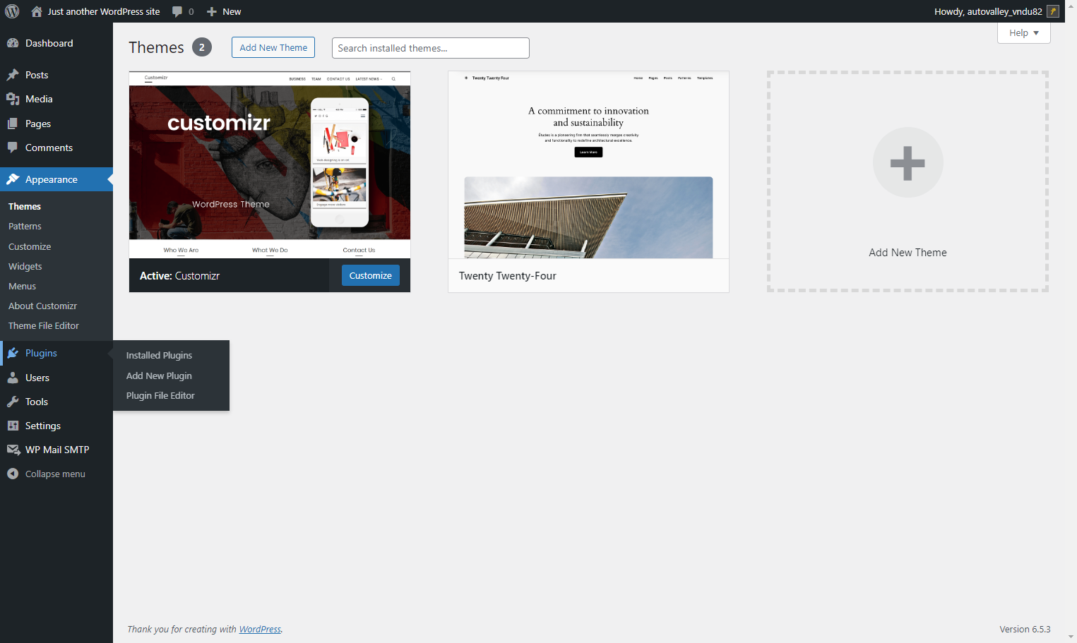Click on "Plugins" in the Main menu
