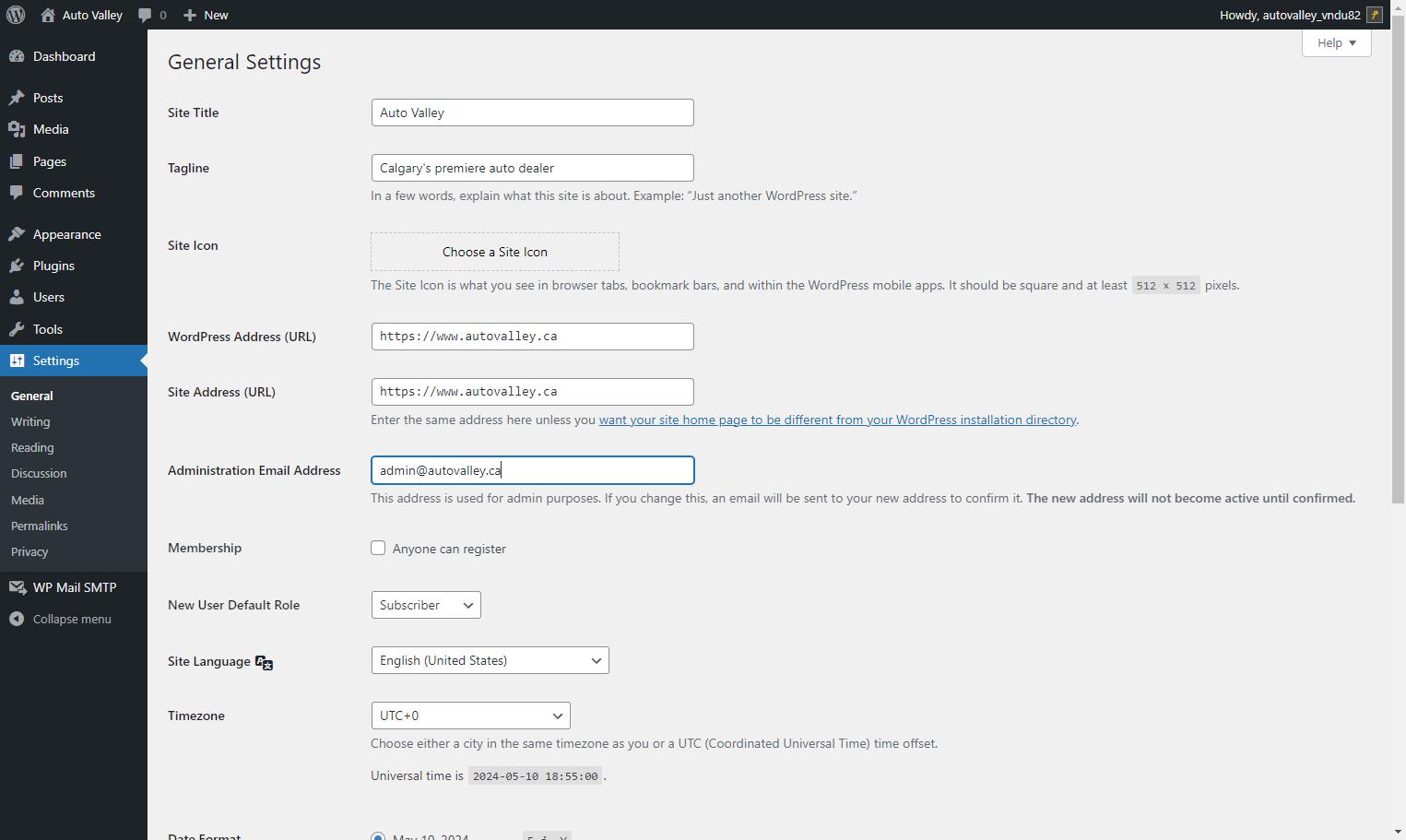 Add the "admin@"CLIENTURL" email
