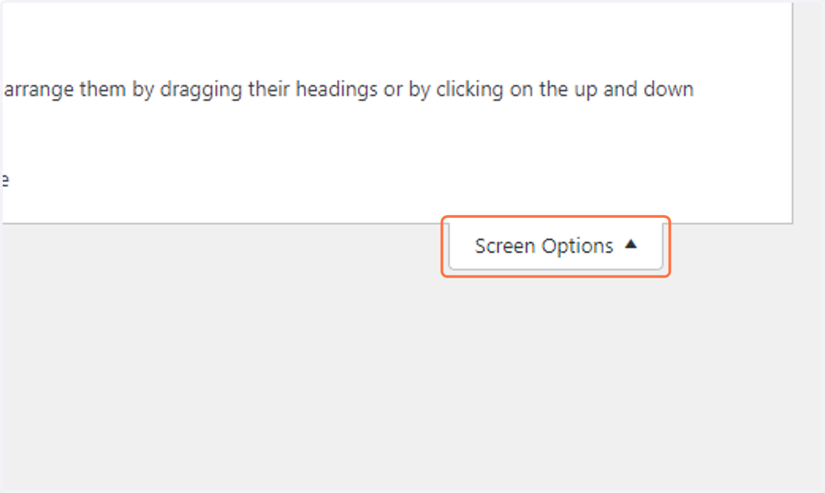 Click on Screen Options