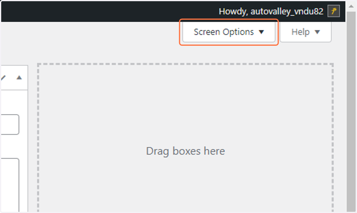 Click on Screen Options