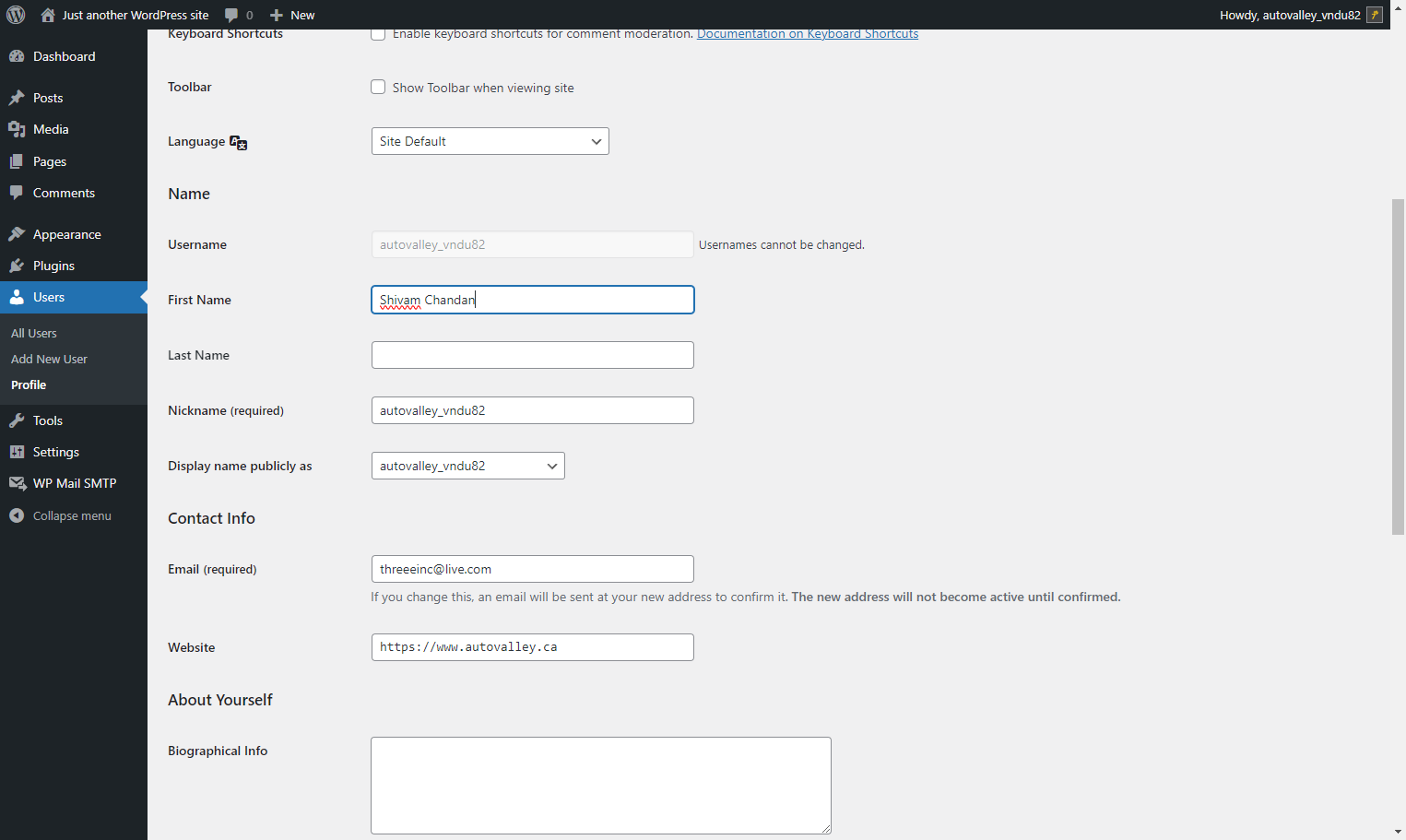 Add the client first and last name