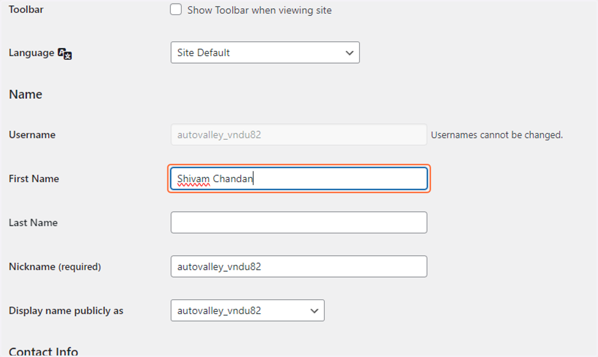 Add the client first and last name