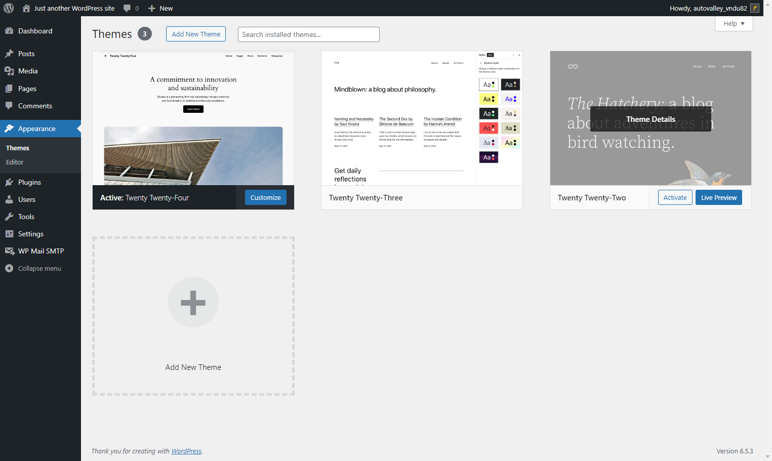 Click on the image of one of the older themes