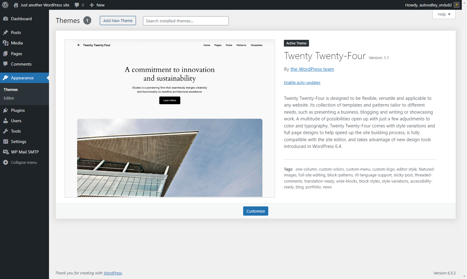 Click on Add New Theme