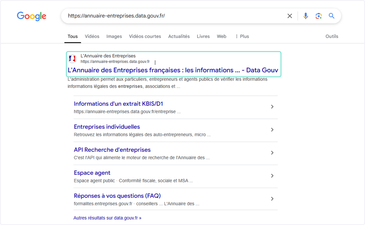 Chercher https://annuaire-entreprises.data.gouv.fr/
