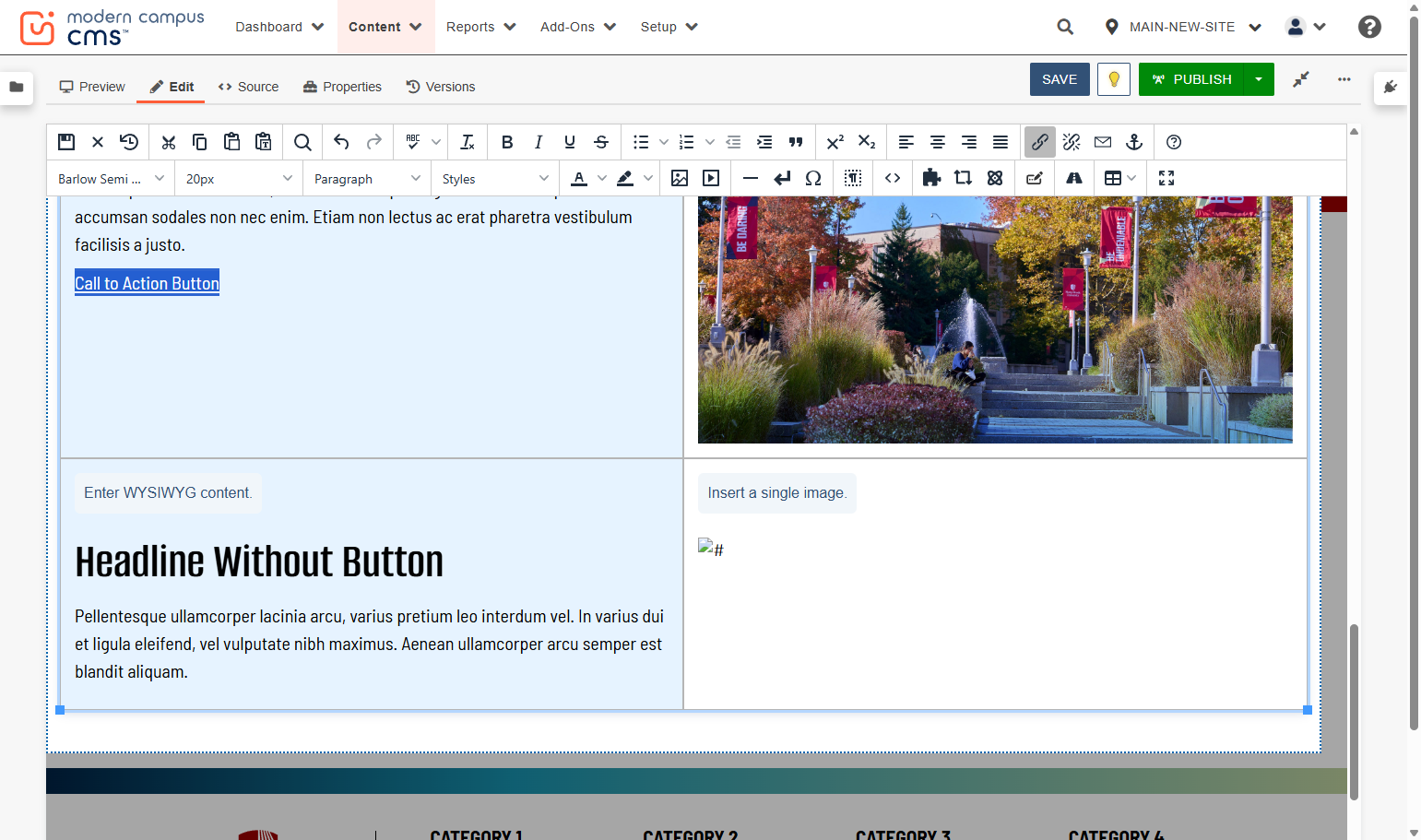 ...clicking on the Insert/Edit Link icon...