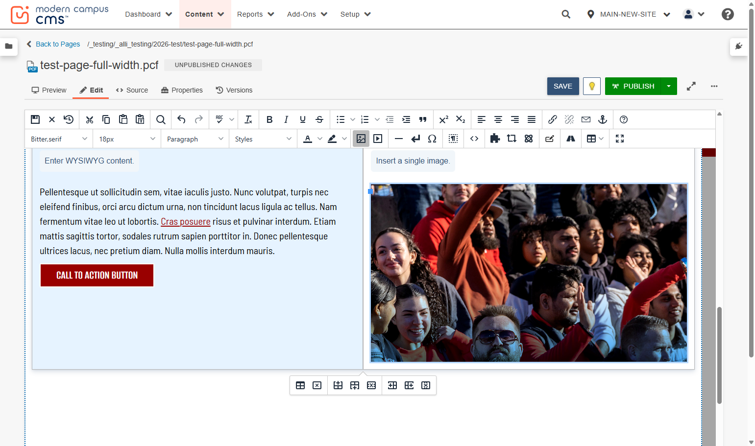 When you're done, click SAVE at the top of the page...