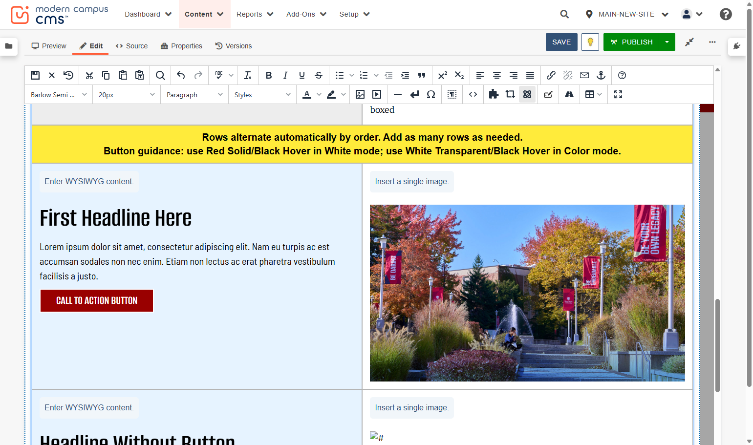 ...or by clicking the Insert Component icon...