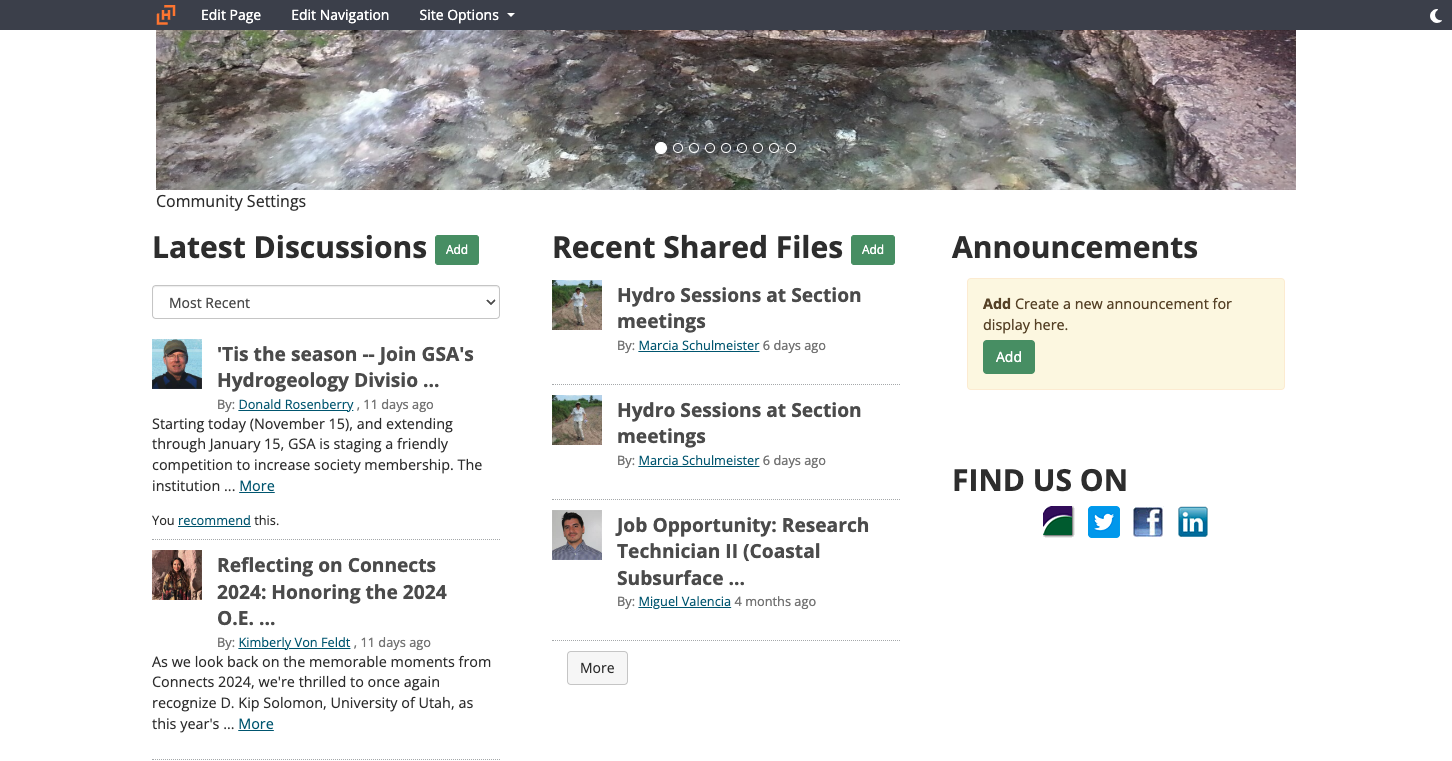 You will then be taken to that specific community's home page. Next, find 'Latest Discussions'.