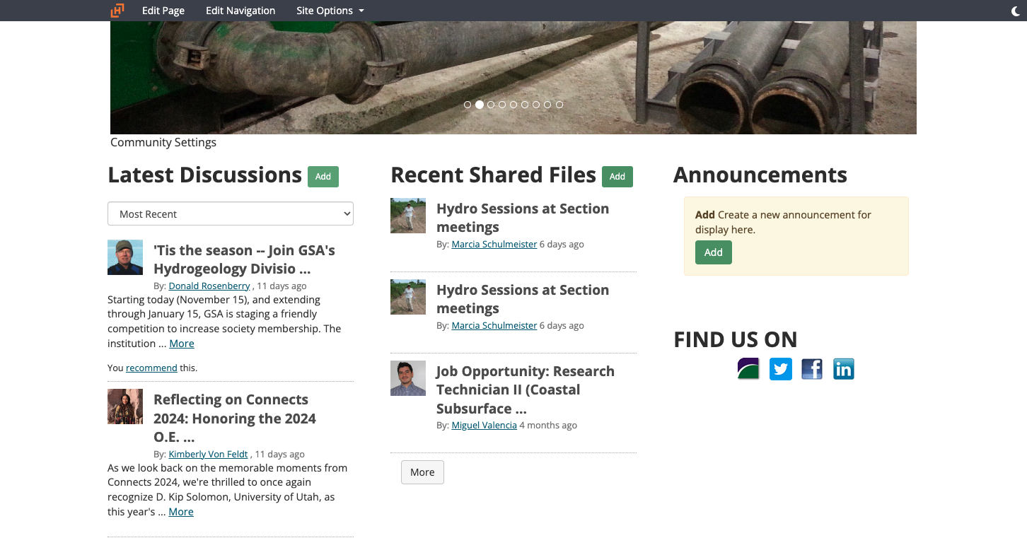 Click on 'Add' to the right of 'Latest Discussions'.