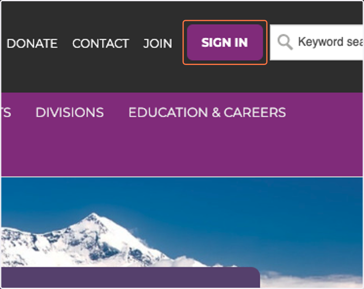 Click on 'SIGN IN' at the top of the menu bar.