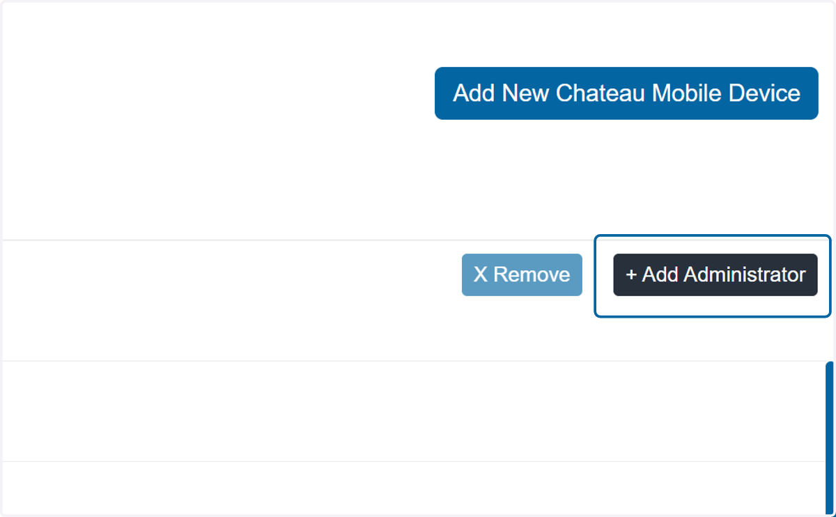 Click on the + Add Administrator button in the upper right corner