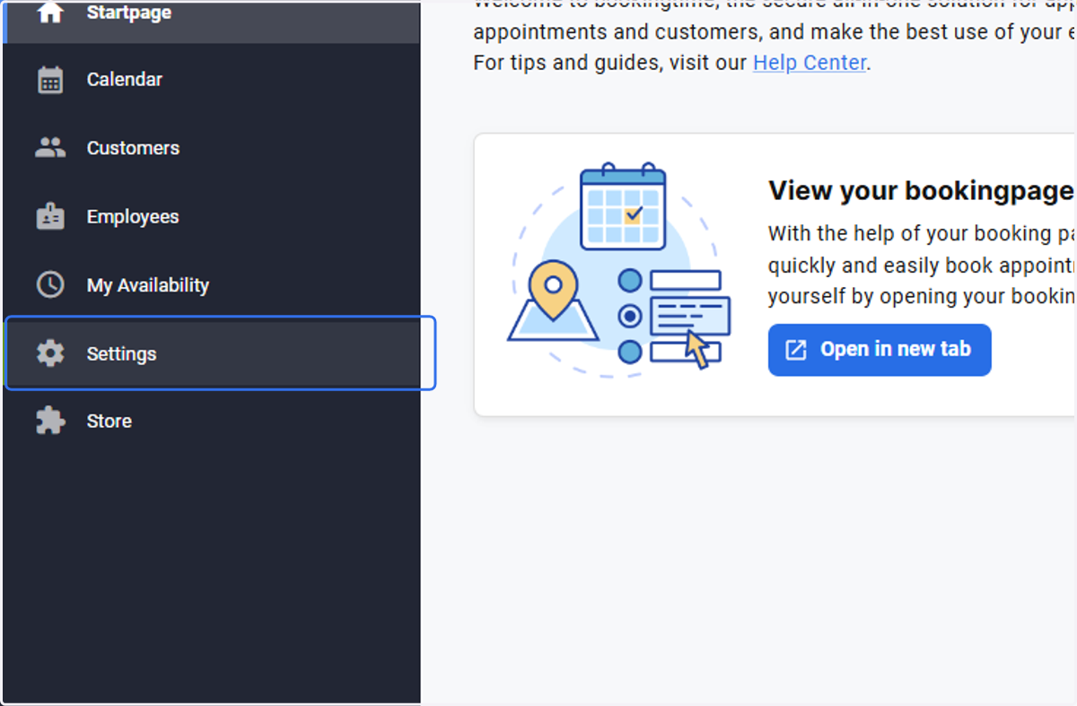 Select Settings