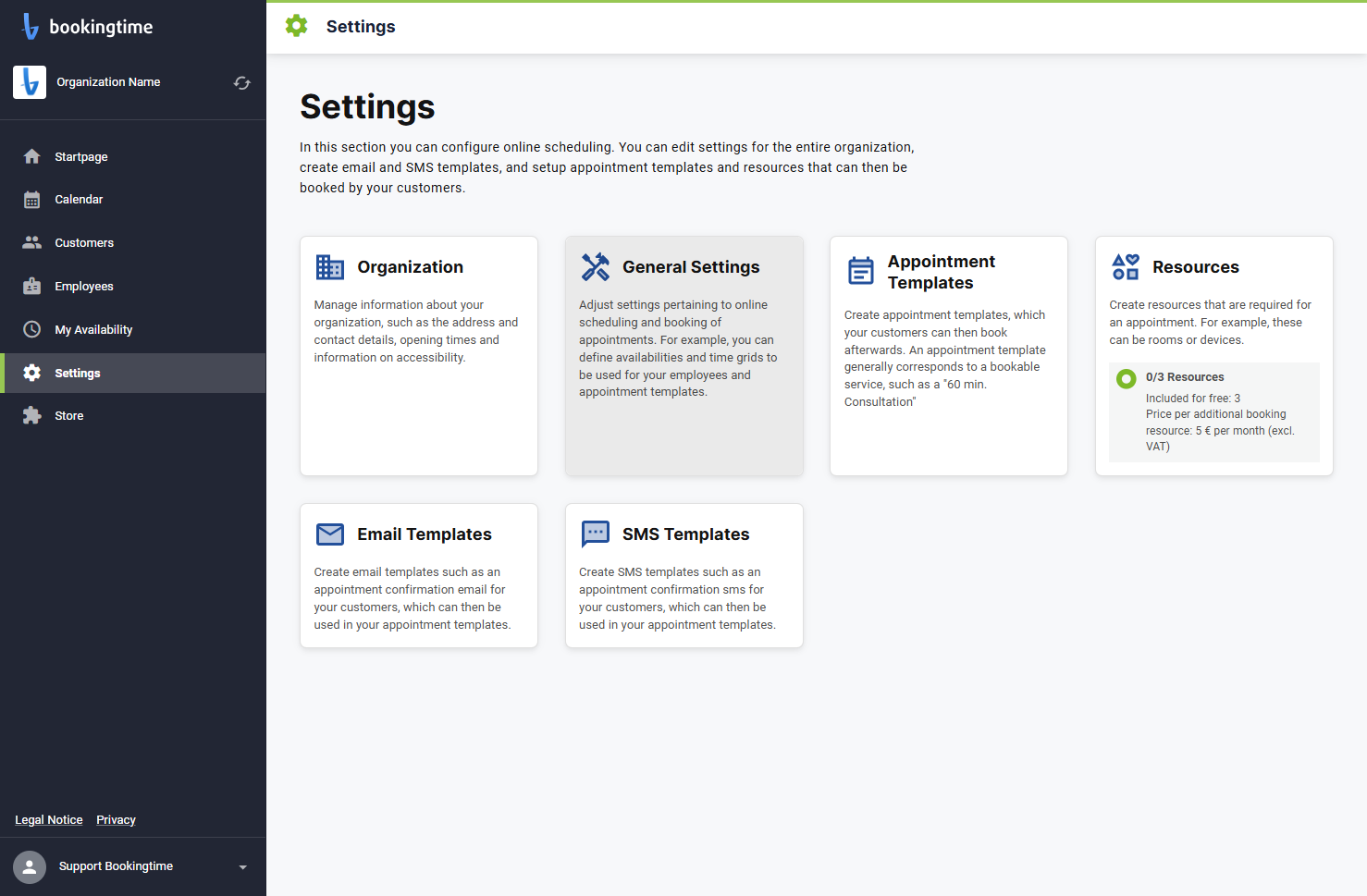 Click on General Settings