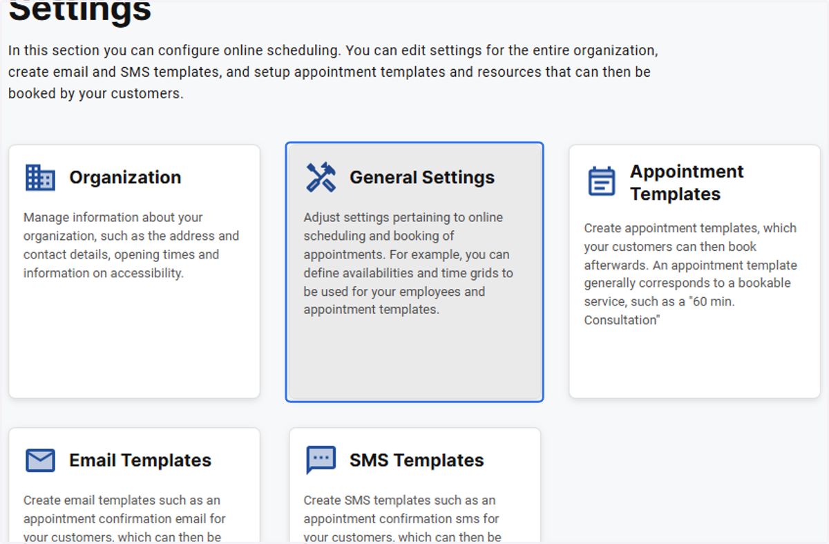 Click on General Settings
