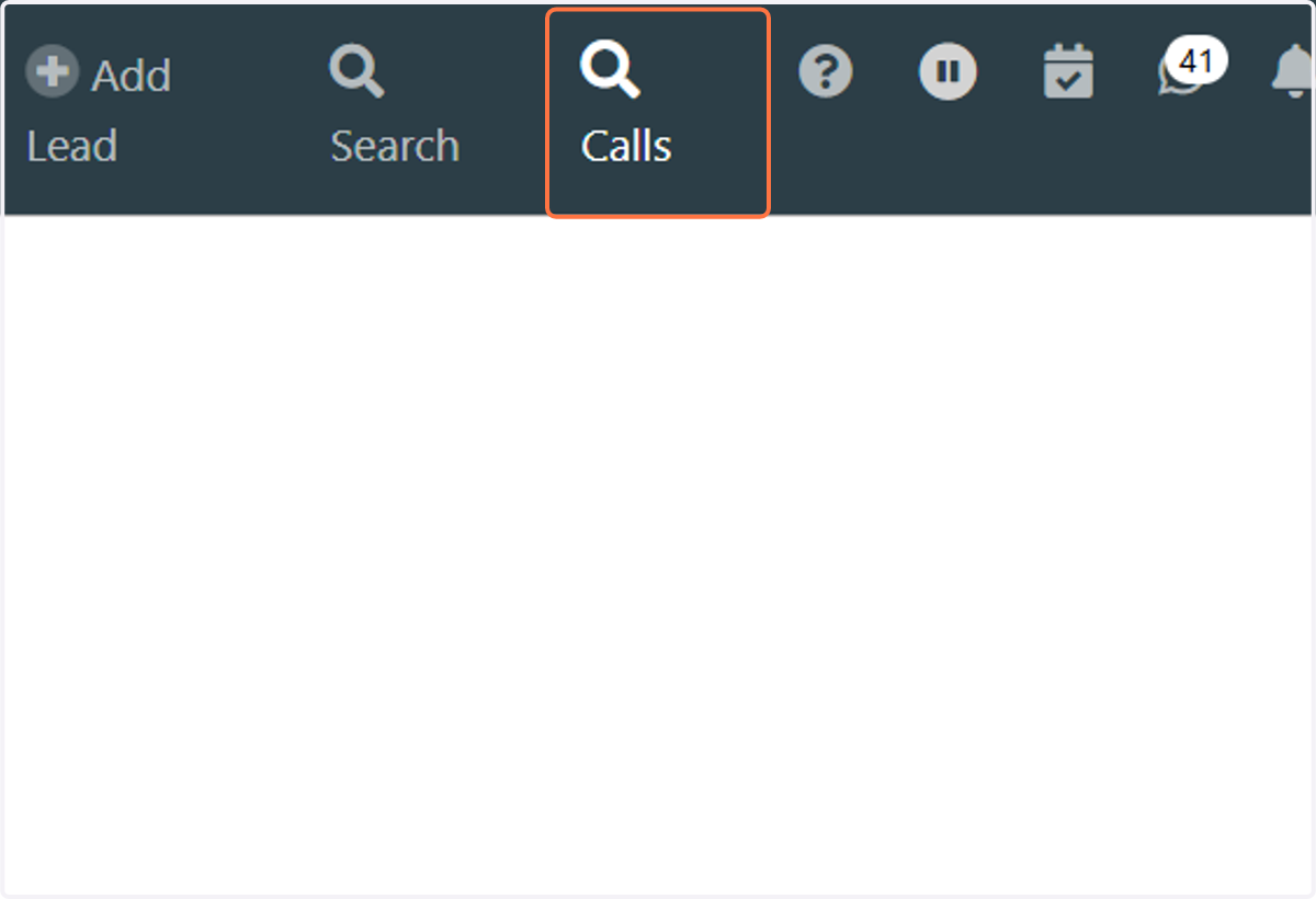 Click on Calls