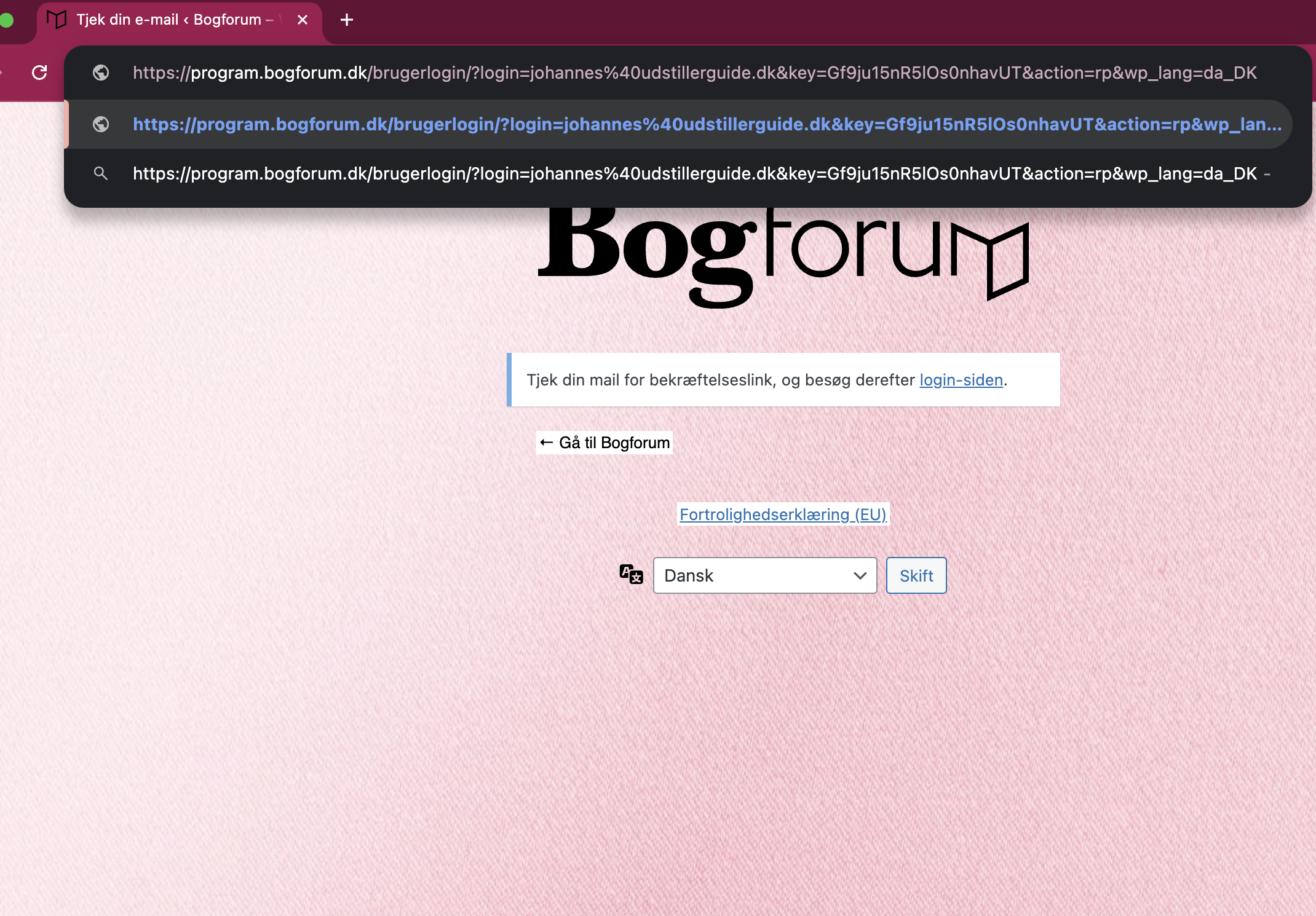 Sæt linket ind i din browser