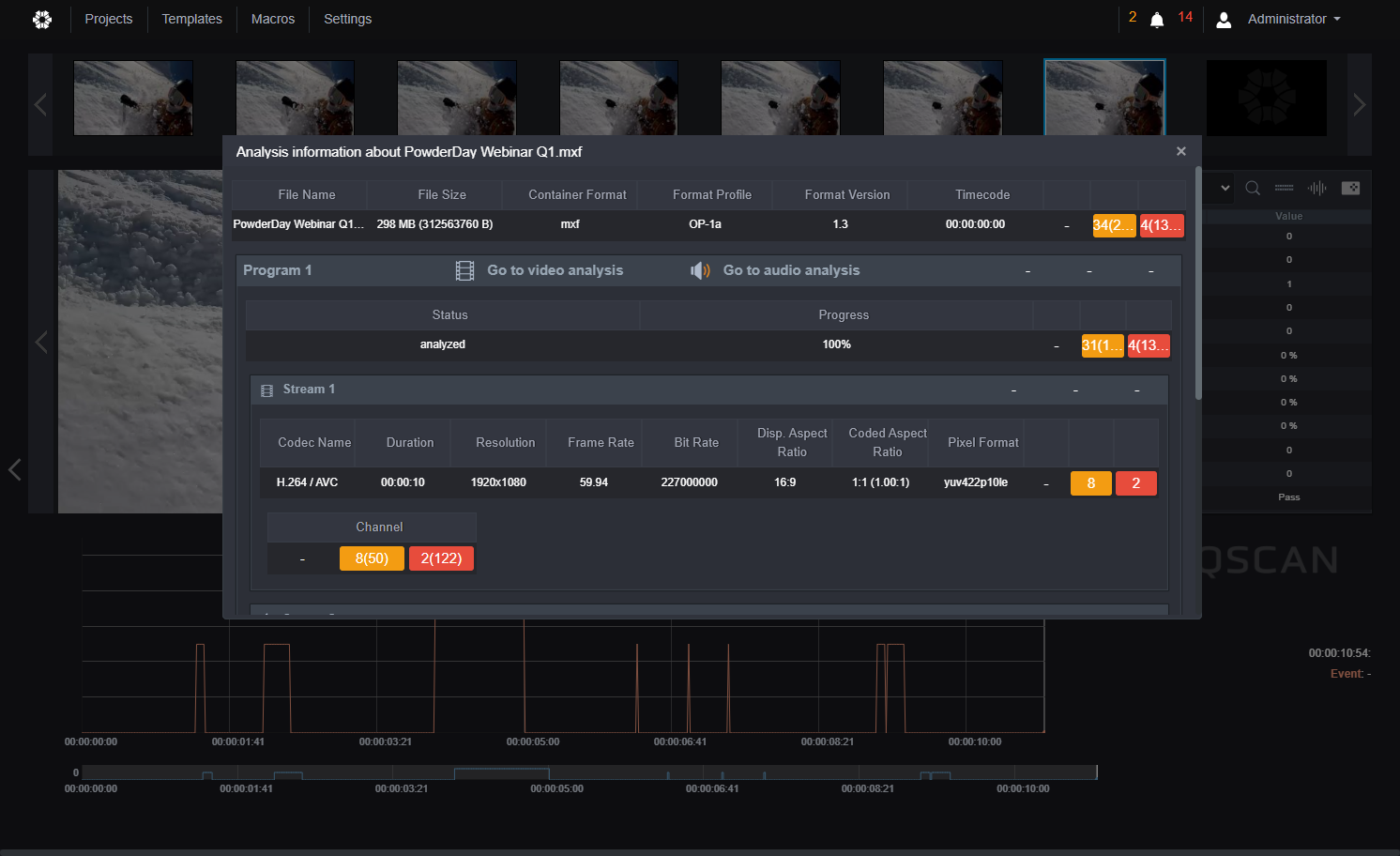 Information about the file will be displayed.