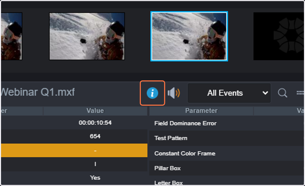 Click on the "info" icon.