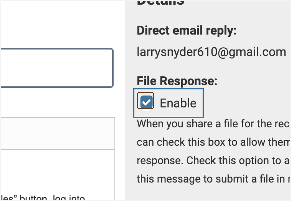 Check Enable under File Response