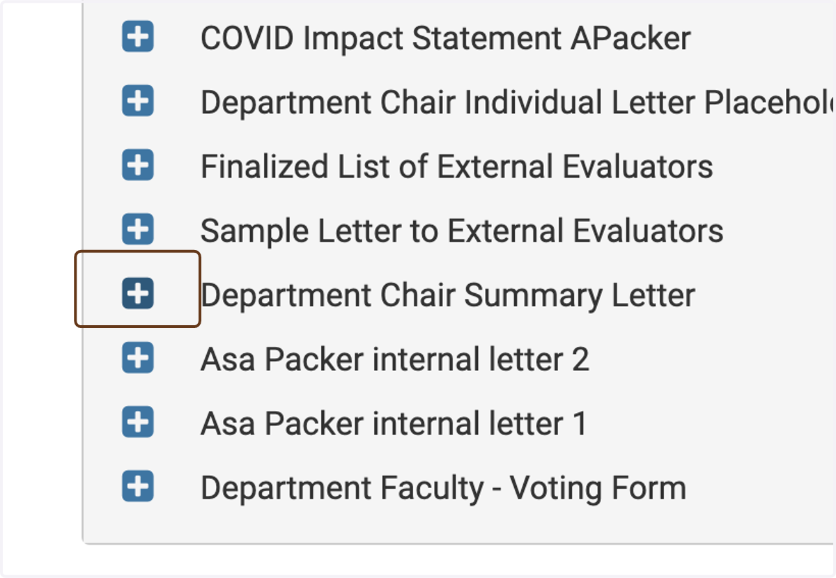 Add the department summary letter