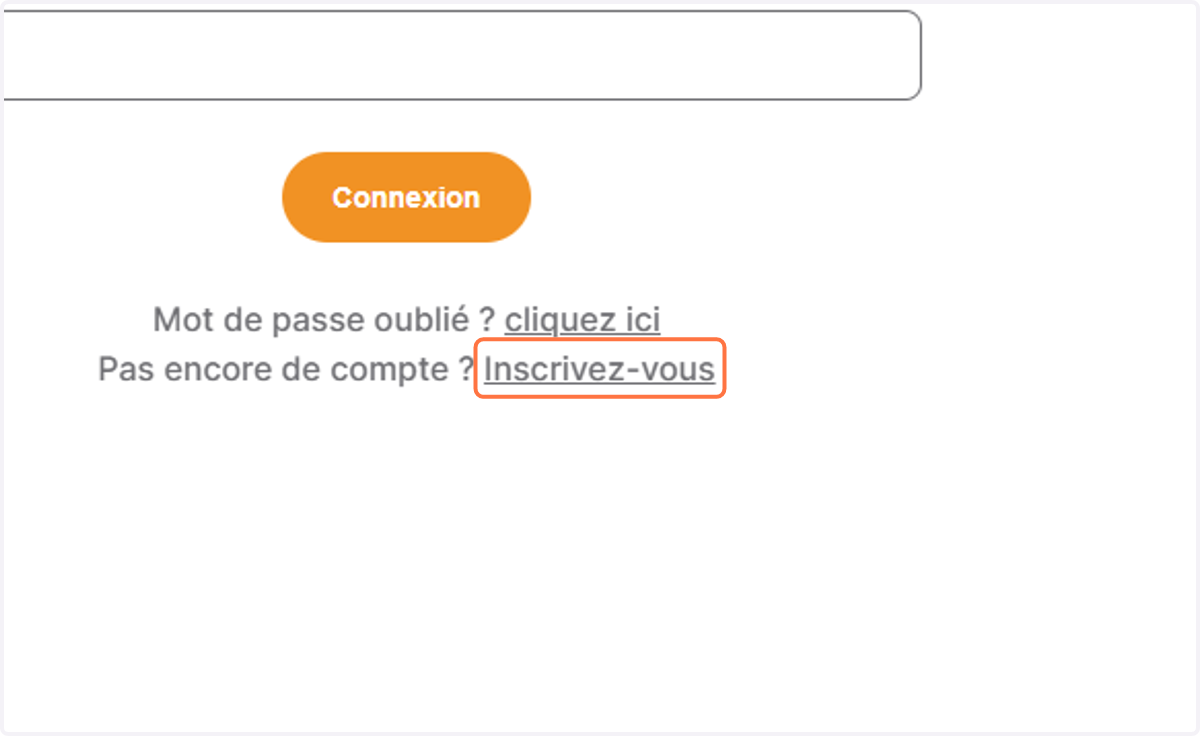 Cliquer sur "Inscrivez-vous"