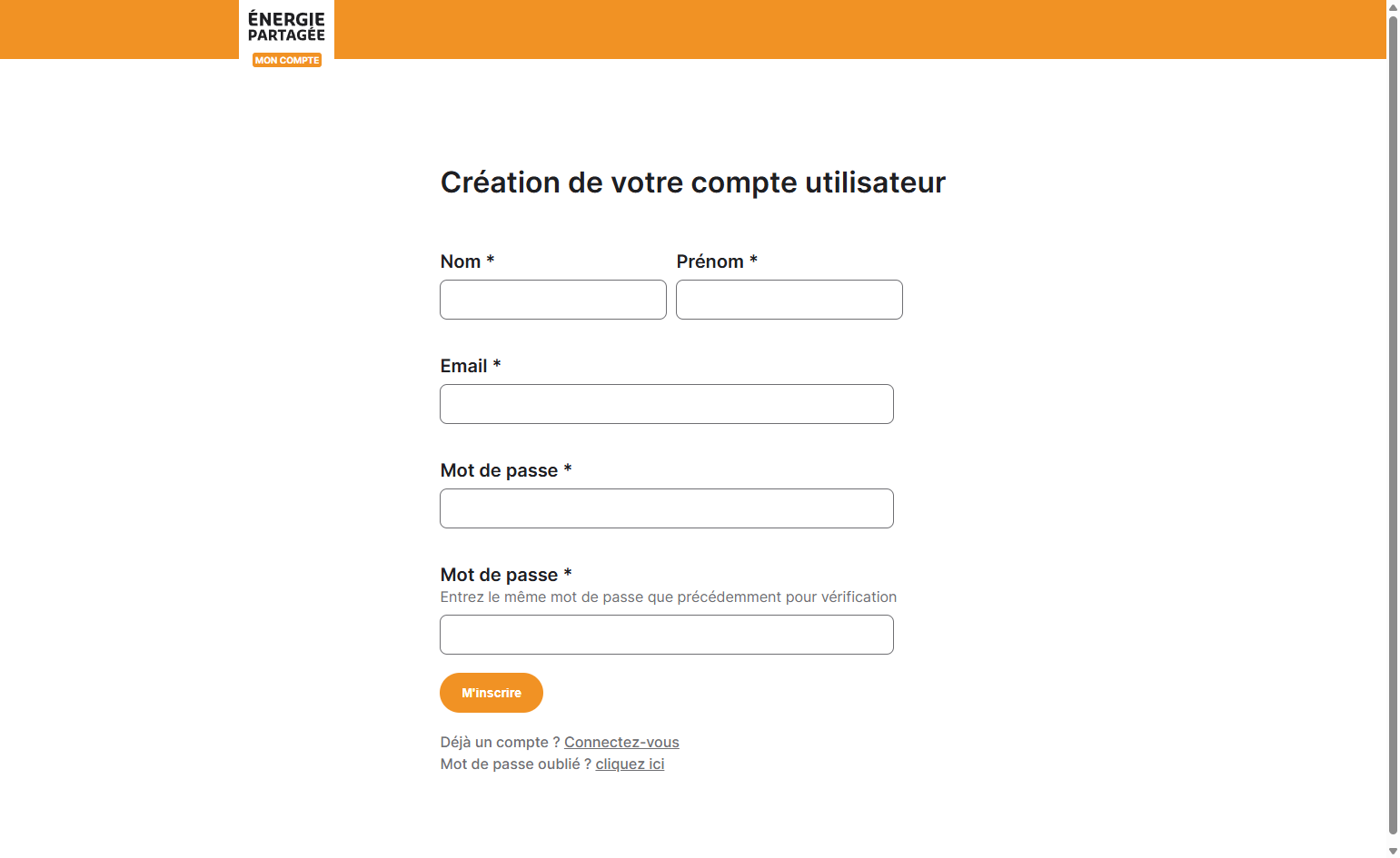 Puis remplissez les données qui vous sont demandées