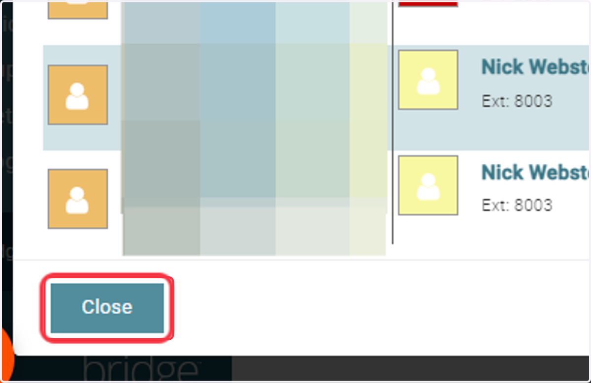 Click on Close when finished