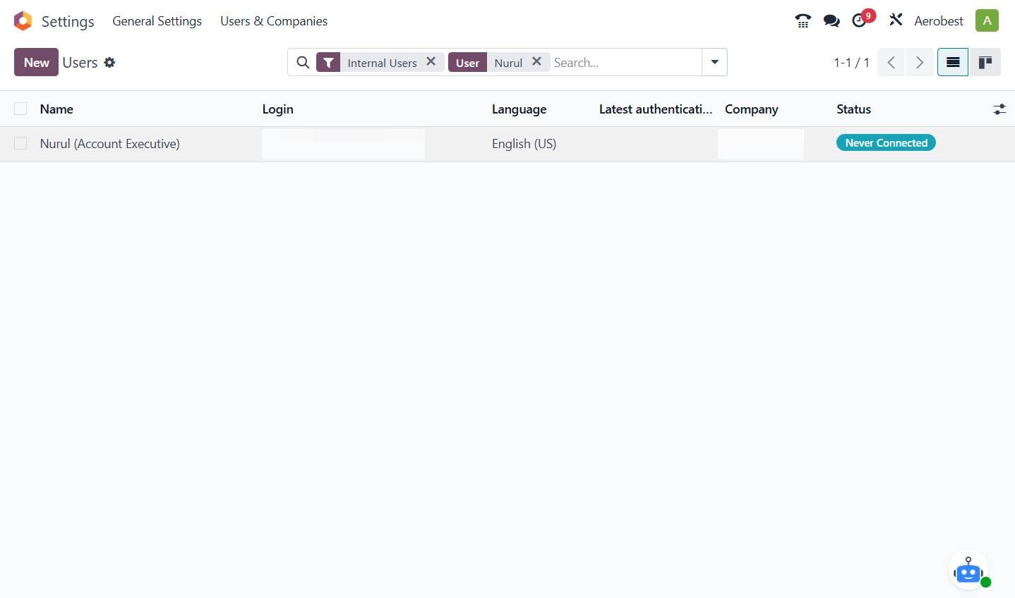 A. In Settings, click Manage Users and search for the user. B. Open the user you want to give access to.