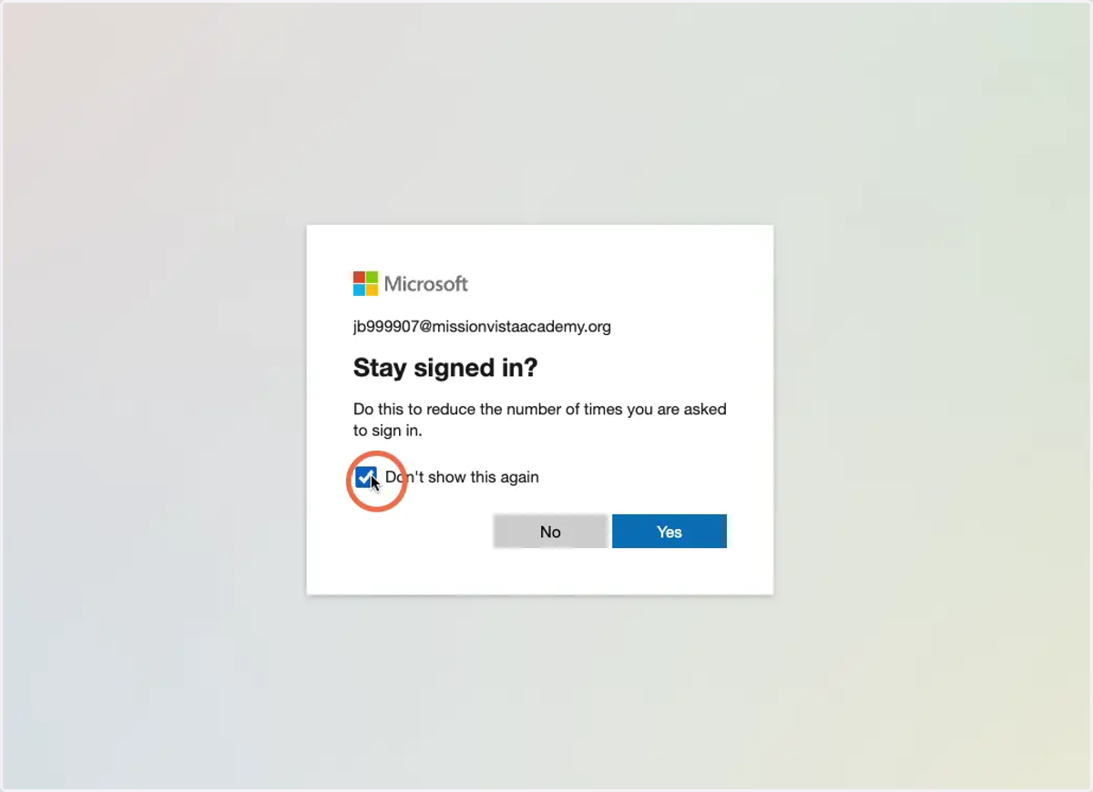 Select "Don't show this again"