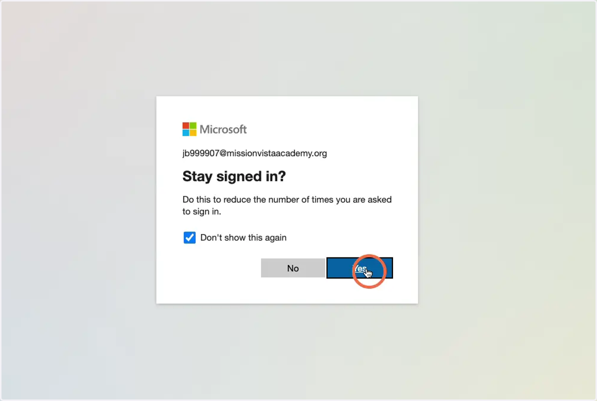 Click "Yes"