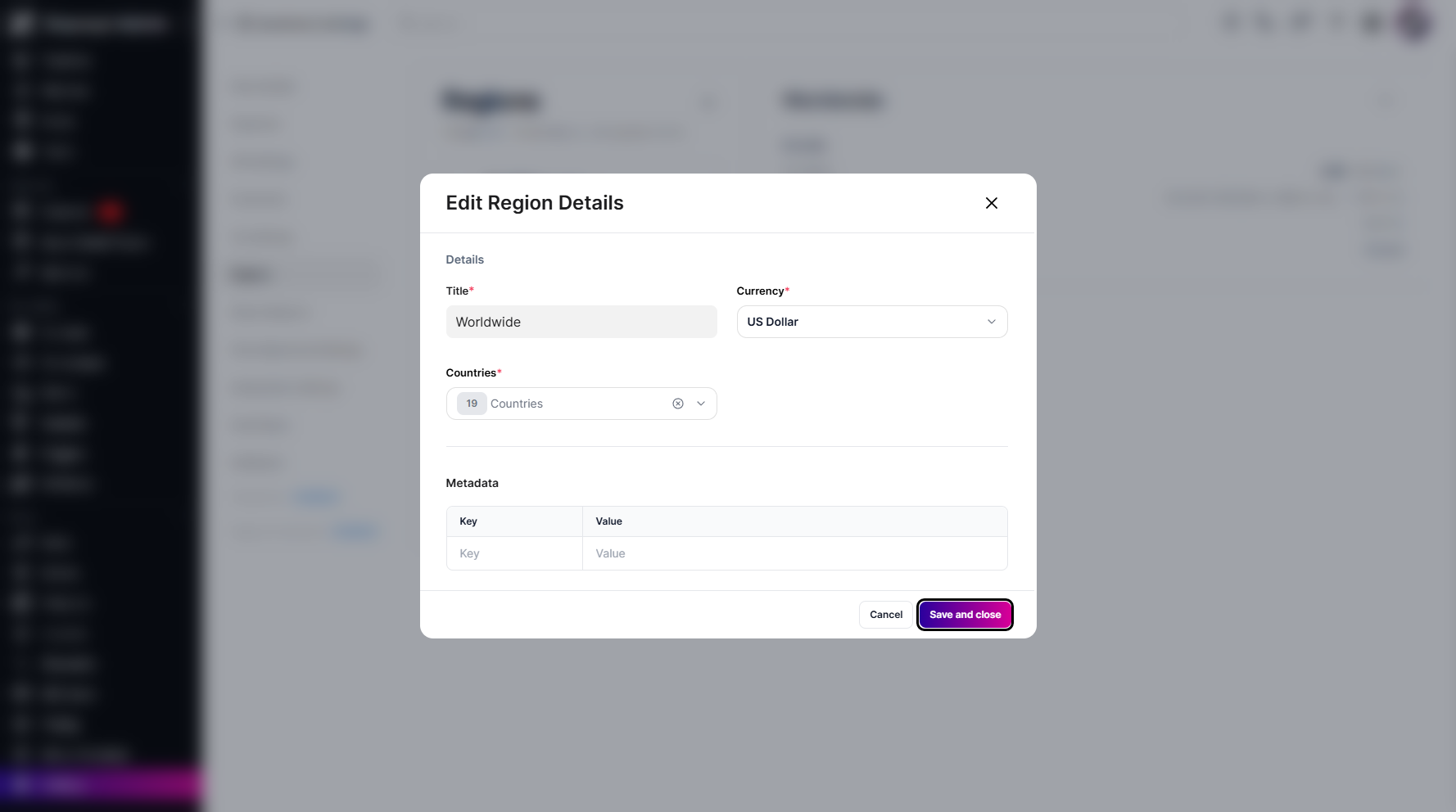 Step 11: Click the Save and Close button to apply the changes.
