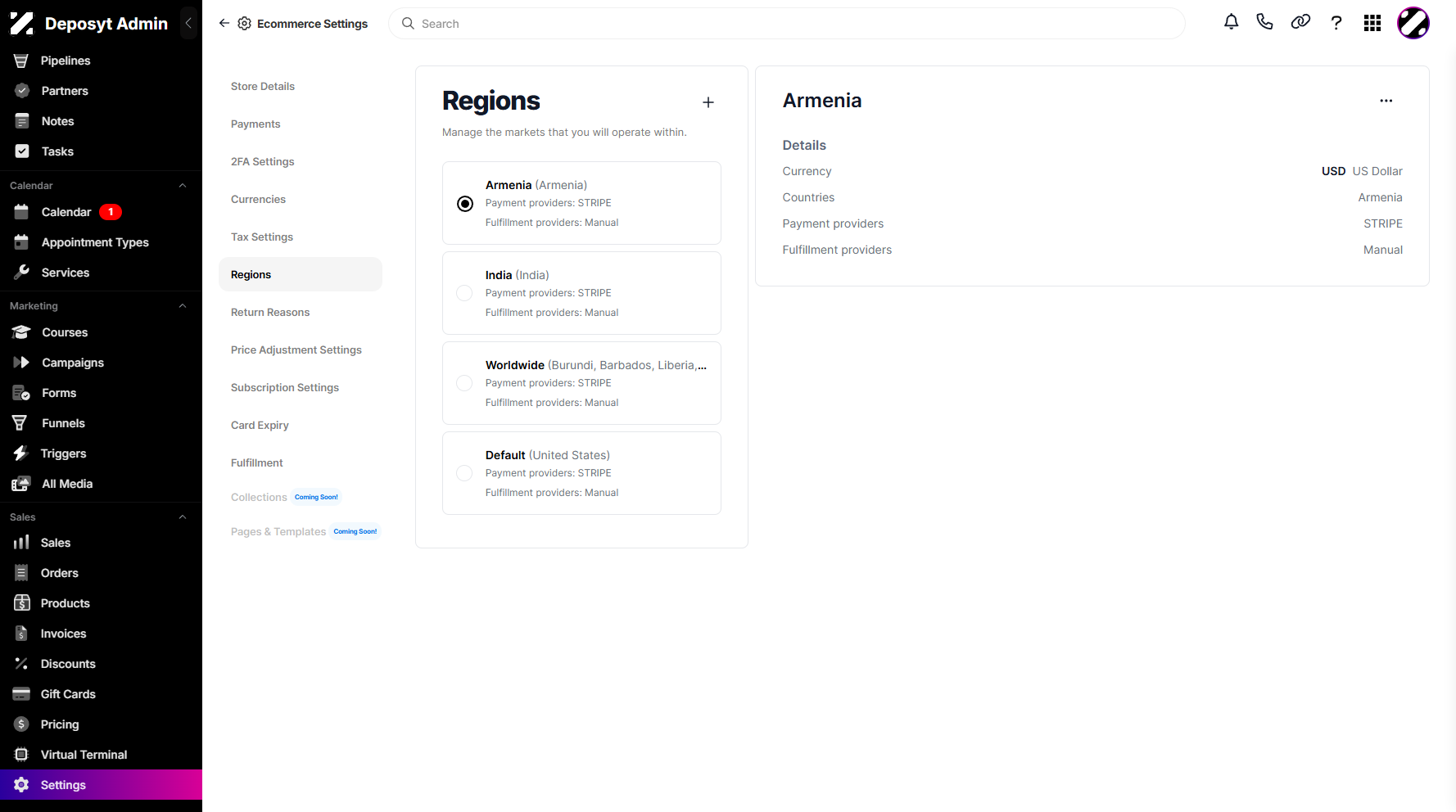 Step 7: Choose a region, then click it to select.
