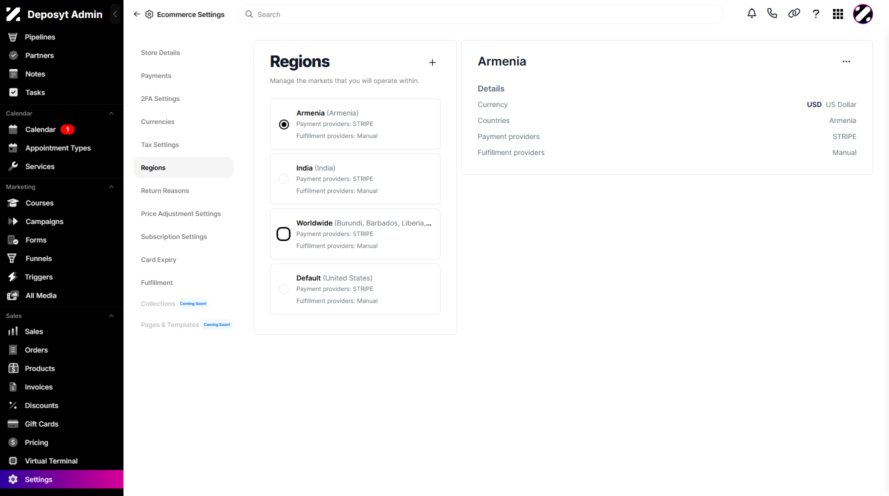Step 7: Choose a region, then click it to select.