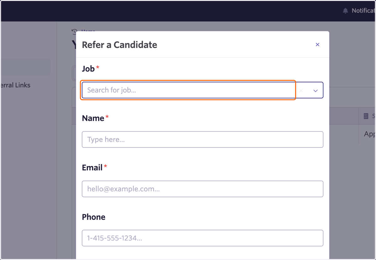 Search for job...