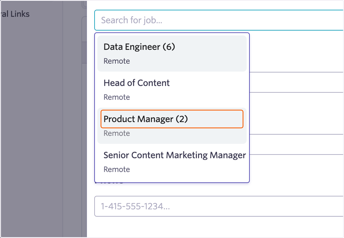 Select a position