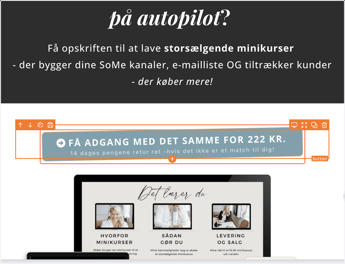 Klik på knappen