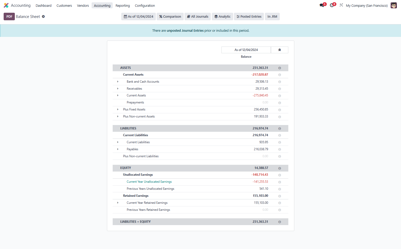 Click on Accounting