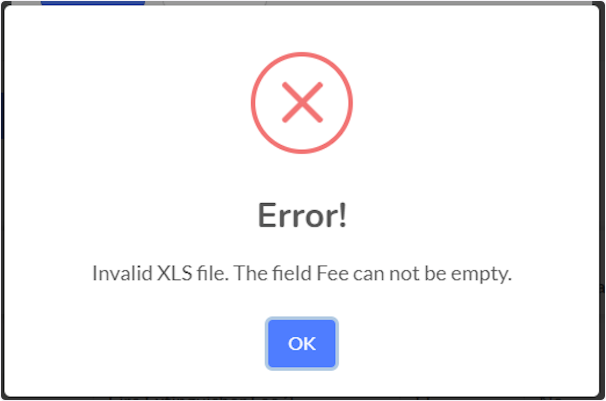 Error Message.  The file will not be imported.