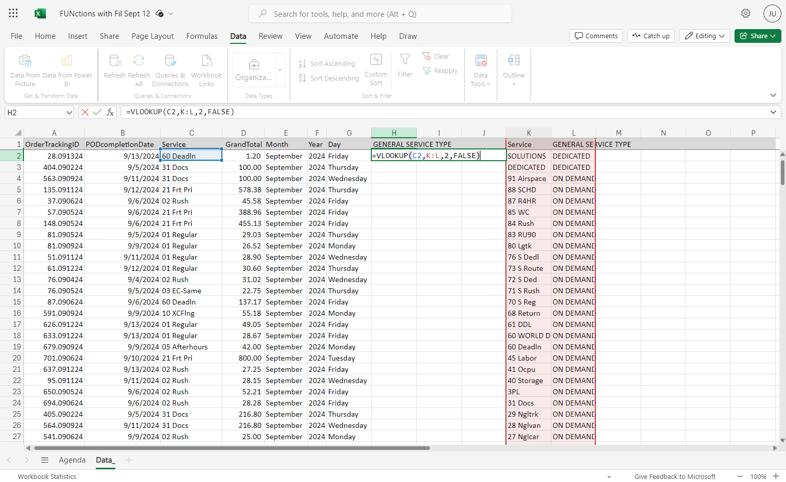 Click and drag to select your table array. Add a comma. Enter the column number where you want the function to "look". Add a comma, then type "false)" and hit enter.