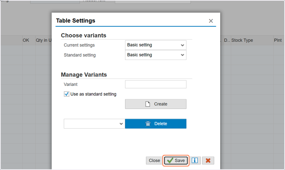 Either overwrite "Basic Setting" or create your own Variant.