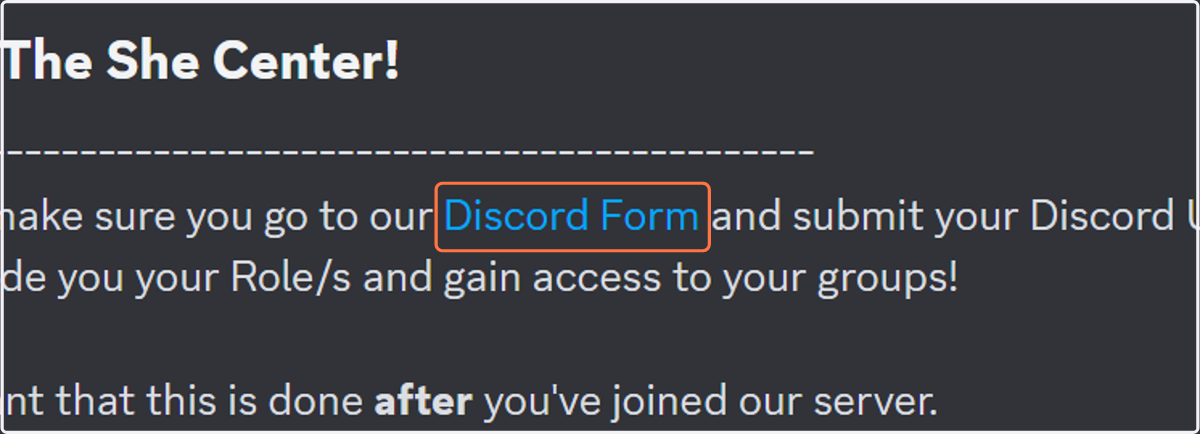 Click on the text Discord Form to open it in your browser!