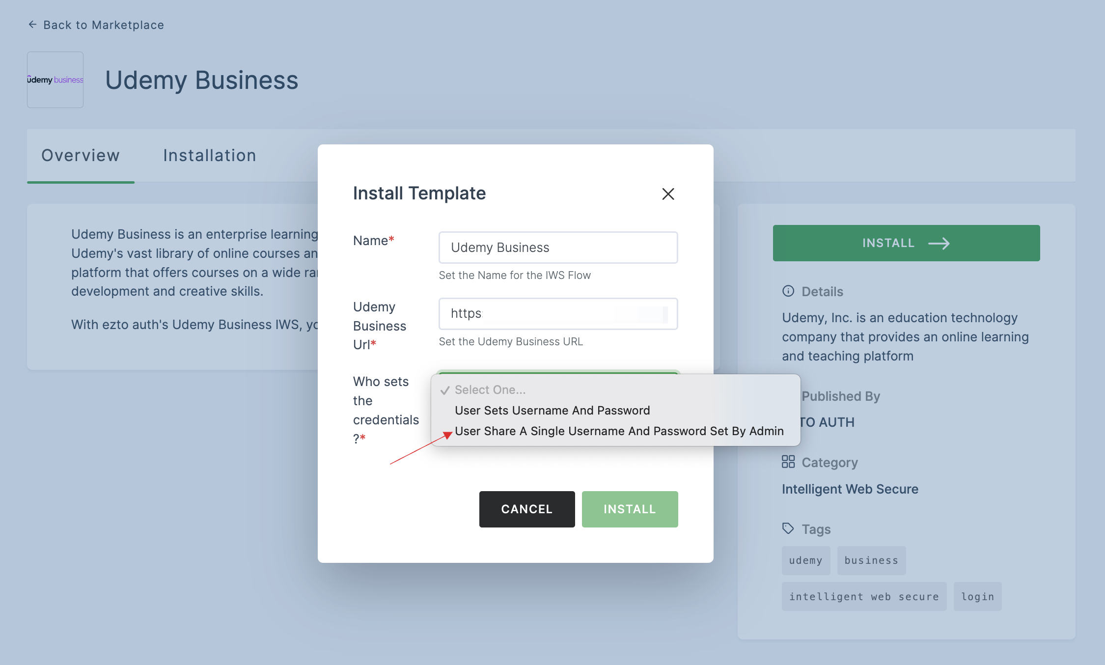 User Share A Single Username And Password Set By Admin