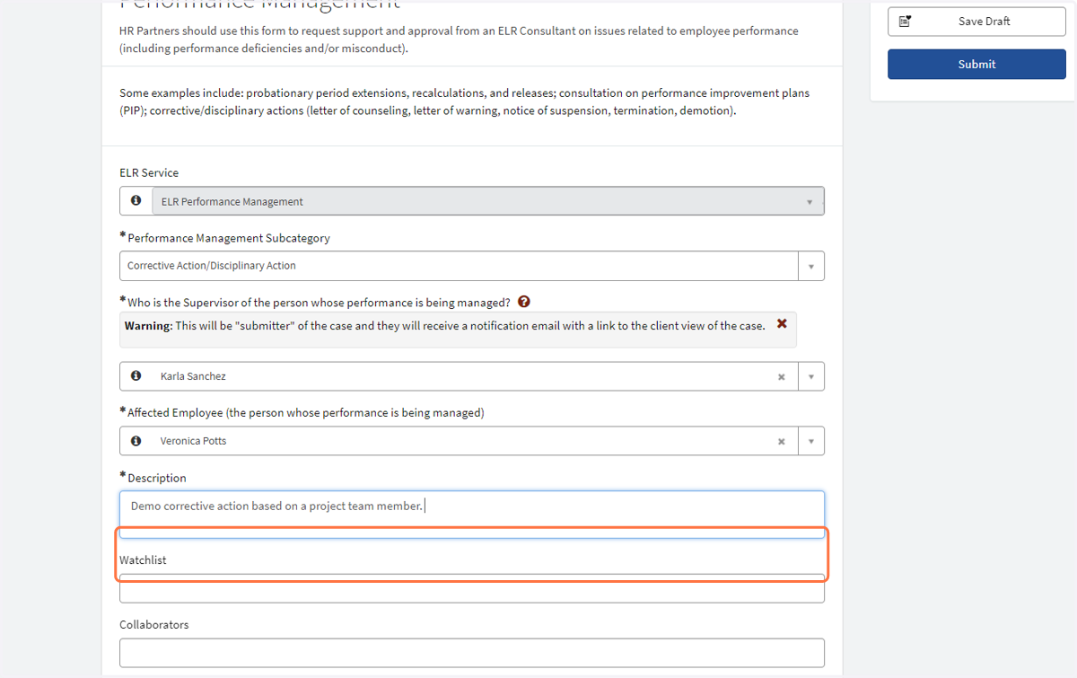Enter a description of the request.