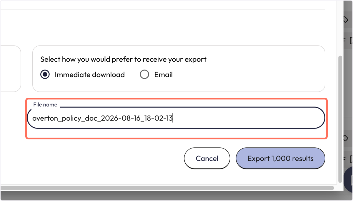 Click on File name
