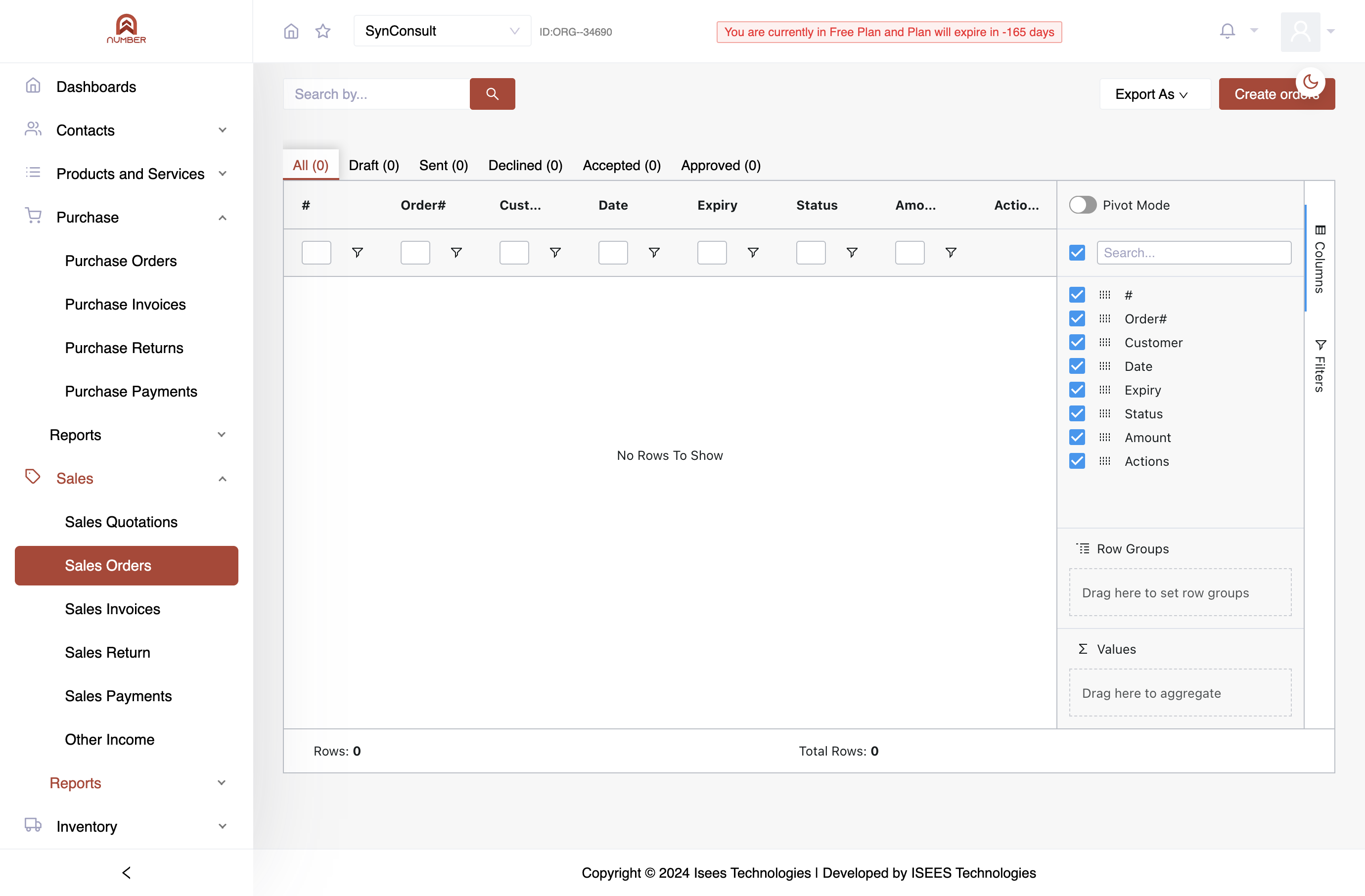 Click on Create orders